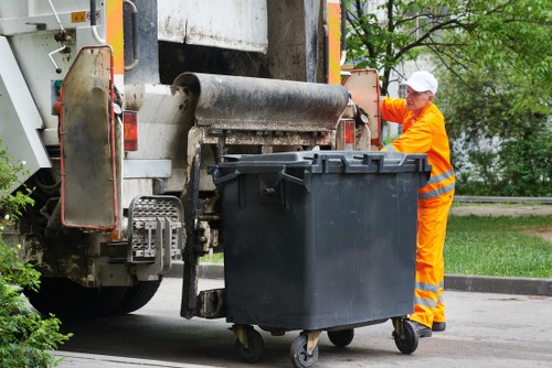 Lush Willesden garden with neat waste removal setup